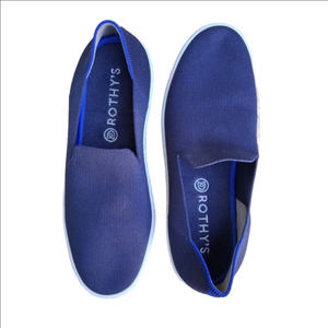Rothy's The Original Slip -On Navy Blue Sneakers Size 9 EUC